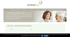 Desktop Screenshot of immerda-intensivpflege.de