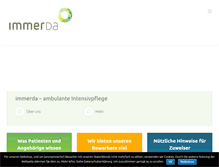 Tablet Screenshot of immerda-intensivpflege.de